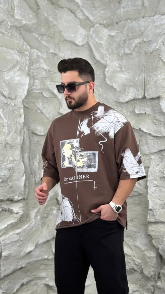 تیشرت سه نخ ضخیم طرحدار