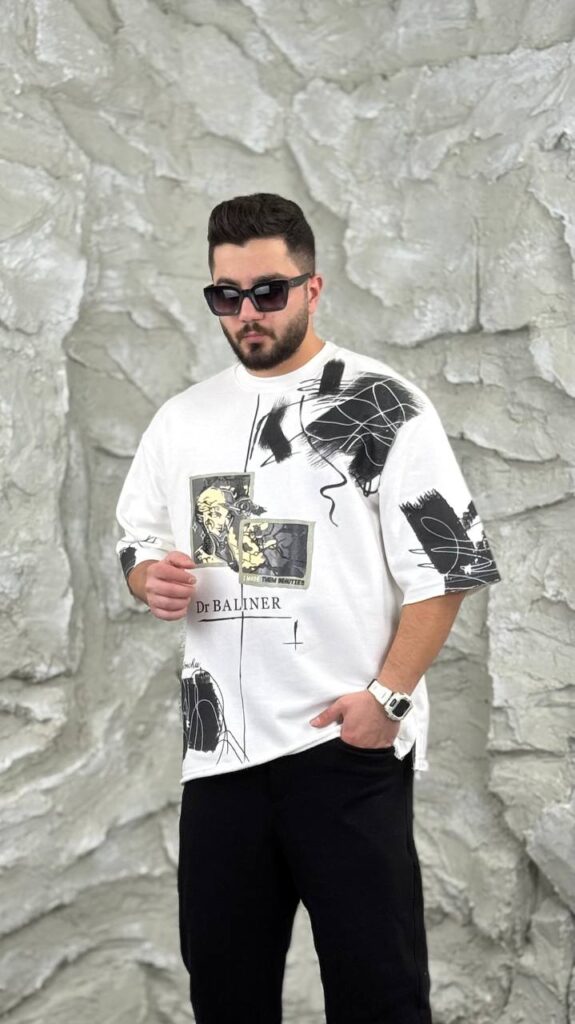 تیشرت سه نخ ضخیم طرحدار