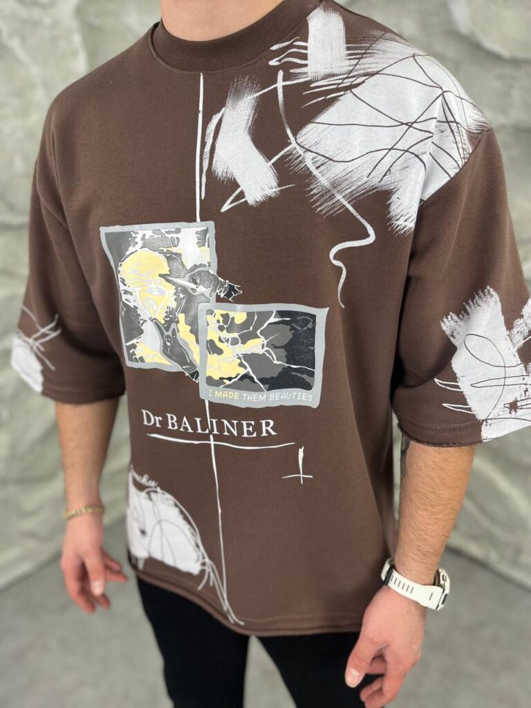 تیشرت سه نخ ضخیم طرحدار