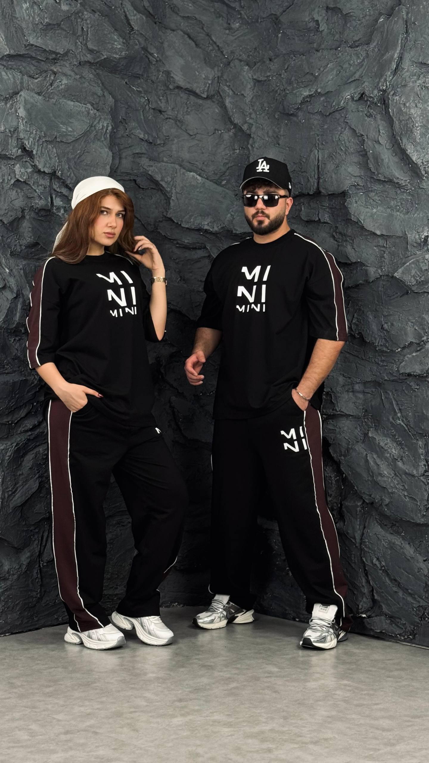 ست تیشرت شلوار نواری